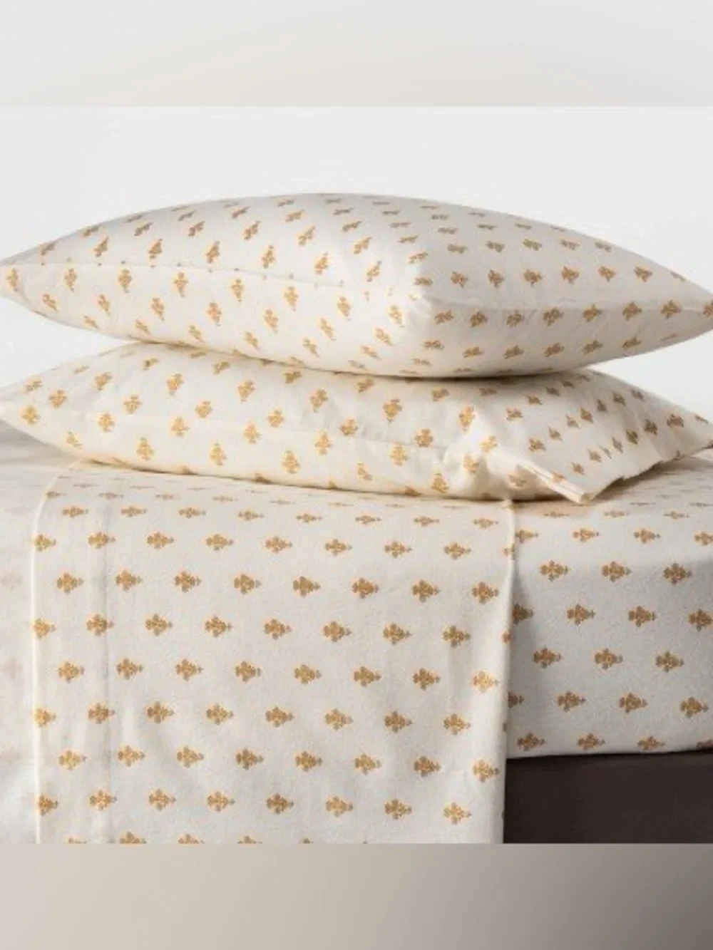 Threshold Floral Cream and Gold Queen Sheet Set